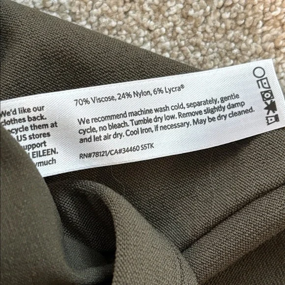 Washable Flex Ponte Slim Pant by Eileen Fisher in “Woodland” size M - Picture 6 of 6